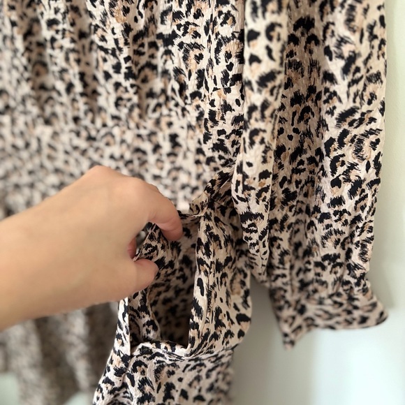 Rebecca Taylor Leopard Print 100% Silk Dress - Picture 5 of 8